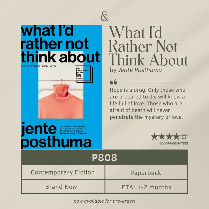 What I'd Rather Not Think About by Jente Posthuma (Paperback)