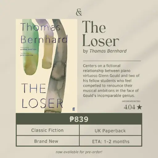 The Loser by Thomas Bernhard (Paperback)