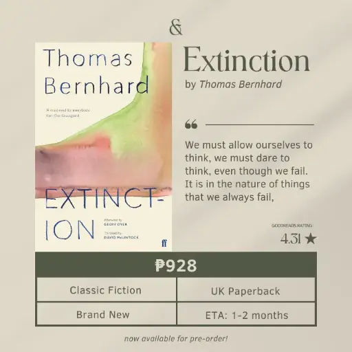 Extiction by Thomas Bernhard (Paperback)