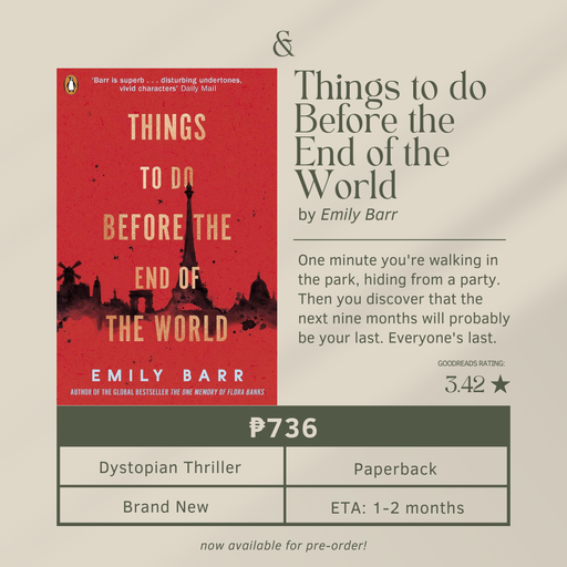 Things to Do Before the End of the World by Emily Barr (Paperback)